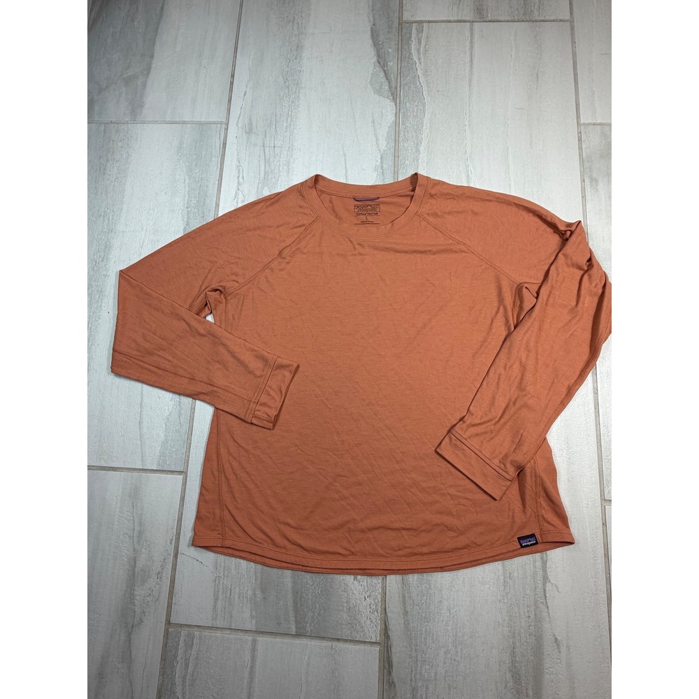 Patagonia Capilene Cool Trail Long Sleeve Shirt Terracotta Orange 24492 Womens L